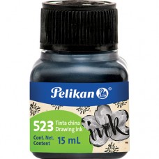 TINTA CHINA PELIKAN 523 15 ML. NEGRO PZA           [E100]