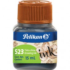 TINTA CHINA PELIKAN 523 15 ML. SEPIA PZA            [E50]