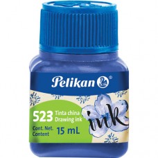 TINTA CHINA PELIKAN 523 15 ML. AZUL PZA            [E100]