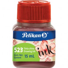 TINTA CHINA PELIKAN 523 15 ML. ROJO PZA             [E50]