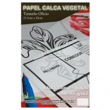 BLOCK CALCA VEGETAL IMPERIAL 90/95 GRS.OFICIO  C/25  HOJAS  [C10]