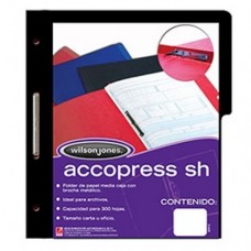 CARPETA ACCOPRESS C/BROCHE  CARTA  NEGRO   PZA.   [E10 C90]