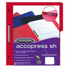 CARPETA ACCOPRESS C/BROCHE  CARTA  ROJO         PZA.     [E10 C90]