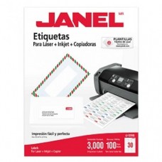 ETIQUETA JANEL LASER/INKJET BCA  5260  C/25  2.5 X 6.8   [E20]