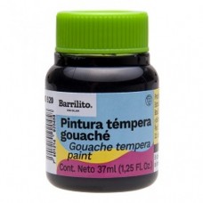 PINTURA BARRILITO TEMPERA  37 ML. NEGRO               [E6 C180]