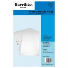 PROTECTOR DE HOJAS BARRILITO  C/100 OFICIO 7979       [C20]