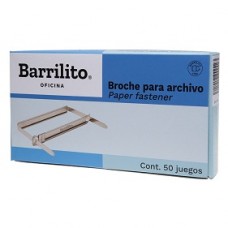 BROCHE BARRILITO #8 CMS. CAJA CON 50 PZAS.                 [E25 C100]