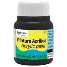 PINTURA BARRILITO ACRILICA 37 ML. NEGRO               [E6 C180]