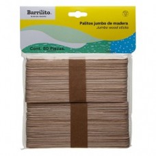 PALITOS JUMBO BARRILITO NATURAL 15 X 2CM  C/80        [E24 C72]