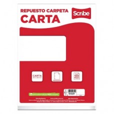 REPUESTO CARPETA SCRIBE       BLANCO  CARTA C/100      [E24]