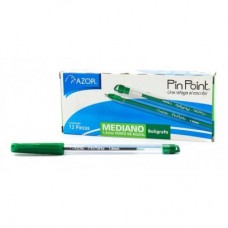 BOLIGRAFO AZOR PIN POINT P.MEDIANO 1.0 MM VERDE PZA   [E12 C360]
