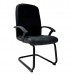 SILLA VISITA ALFA VINIPIEL BRAZOS Y TIPO TRINEO NEGRO
