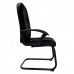 SILLA VISITA ALFA VINIPIEL BRAZOS Y TIPO TRINEO NEGRO