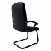 SILLA VISITA ALFA VINIPIEL BRAZOS Y TIPO TRINEO NEGRO
