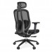 SILLA EJECUTIVA ORGANIC C/BRAZOS MESH Y TELA NEGRA BASE NEGRA PZA