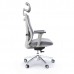 SILLA EJECUTIVA H8 C/BRAZOS MESH Y TELA GRIS BASE CROMADA PZA