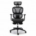 SILLA EJECUTIVA H10 C/BRAZOS Y DESCANSA PIES 3D MESH NEGRA PZA