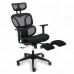 SILLA EJECUTIVA H10 C/BRAZOS Y DESCANSA PIES 3D MESH NEGRA PZA