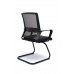 SILLA VISITA TRINEO C/BRAZOS CON MESH NEGRO SILLA VISITA TRINEO C/BRAZOS CON MESH NEGRO