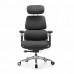 SILLA EJECUTIVA TH16 C/BRAZOS VINIPIEL NEGRA Y BASE CROMADA PZA