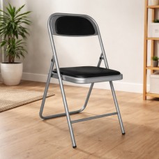 SILLA VISITA PLEGABLE MOD 1800 METALICA NEGRO