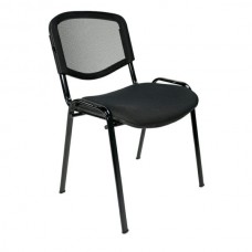SILLA VISITA GENOVA  411 S/BRAZOS CON MESH y TELA NEGRO