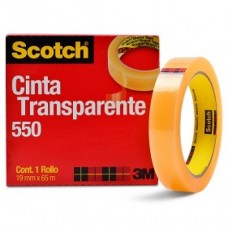 CINTA SCOTCH TRANSPARENTE 550 19MM X 65 MTS. CELOFAN PZA   [E48]