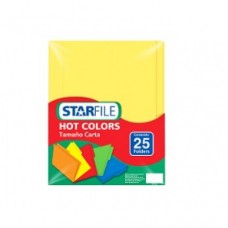 FOLDER STARFILE HOTCOLOR CARTA AMARILLO C/25 PZAS.   [C20]