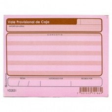 BLOCK EUROFORMA VALE PROVISIONAL 2051 C/50 HJS               [C72]