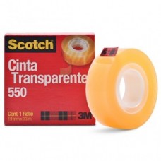 CINTA SCOTCH TRANSPARENTE 550 19MM X 33 MTS. CELOFAN  [E12 C48]