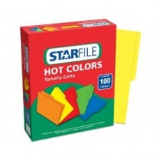 FOLDER STARFILE HOTCOLOR CARTA AMARILLO C/100 PZAS.   [C5]