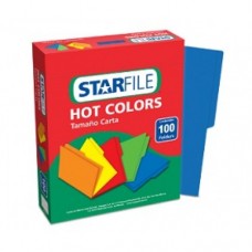 FOLDER STARFILE HOTCOLOR CARTA AZUL C/100 PZAS.   [C5]